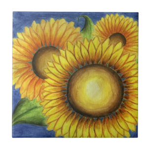 Carreau Country Sunflower Cuisine Trivet Carrelage Cadeau