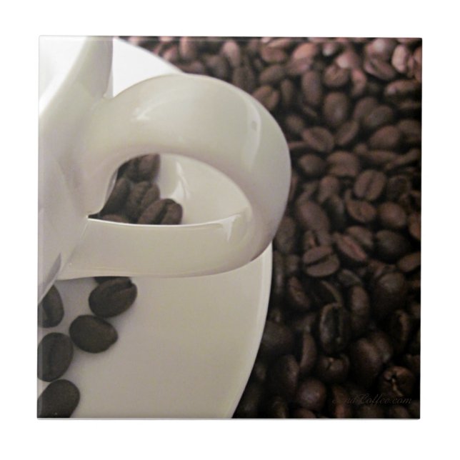 Carreau Coupe du café et haricots (Devant)