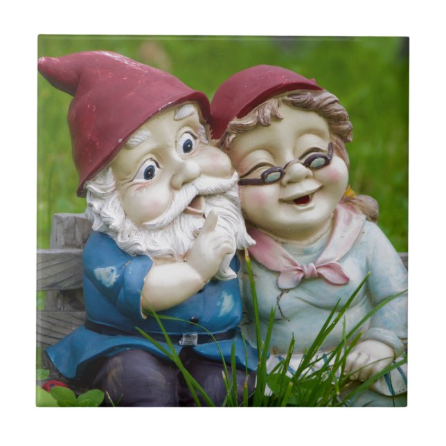 Carreau Couples de gnomes de jardin (Devant)
