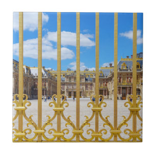 Carreau Cour du château de Versailles par la porte