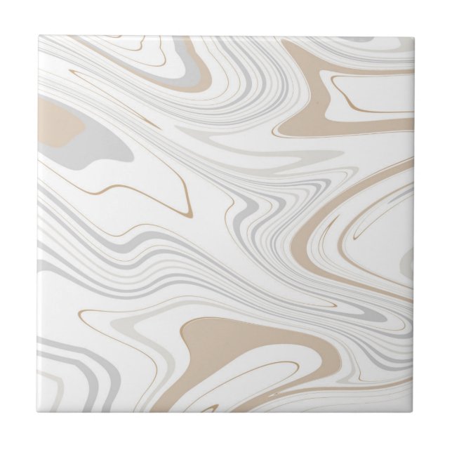 Carreau Courbes modernes design Gris Marbre blanc beige 8- (Devant)