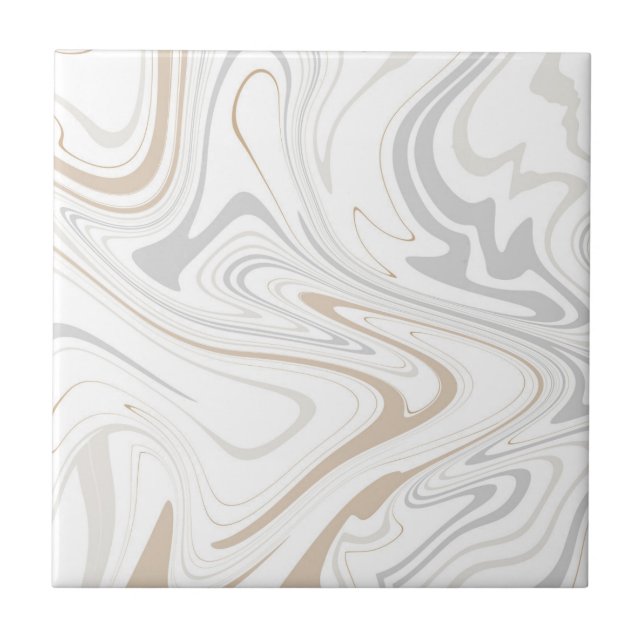 Carreau Courbes modernes design Marbre blanc gris beige 3- (Devant)