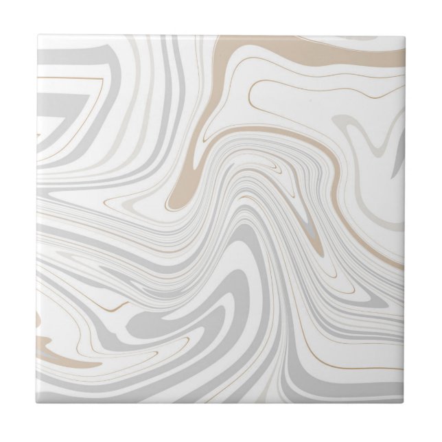 Carreau Courbes modernes design Marbre blanc gris beige 6- (Devant)