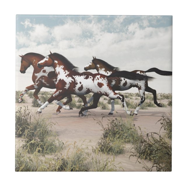 Carreau Courez comme le vent - chevaux galopants de (Devant)