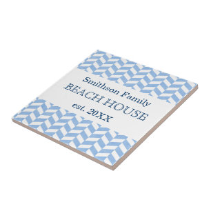 Carreau Coutume blanche bleue en arête de poisson de