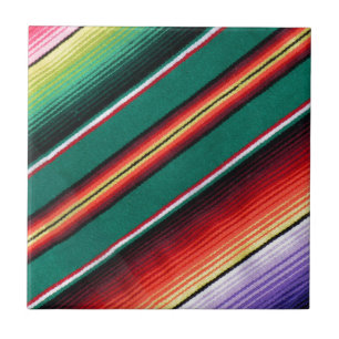 Carreau Couverture mexicaine Bande colorée Sud-Ouest