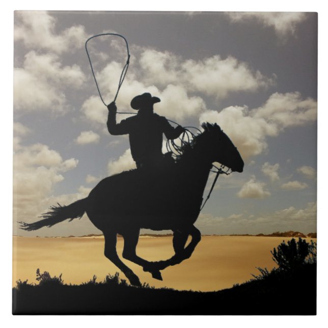 CARREAU COWBOY ET CHEVAL (Devant)