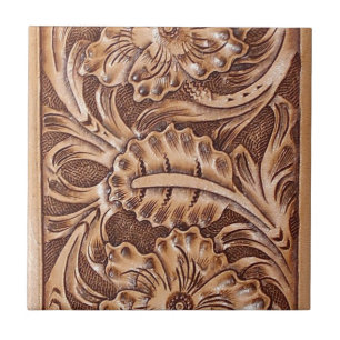 Carreau cowboy western country motif à outils cuir