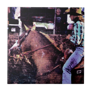 Carreau Cowgirl et Paint Horse