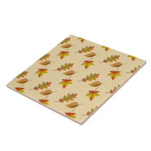 Carreau Cozy autumn maple leaves oak leaves