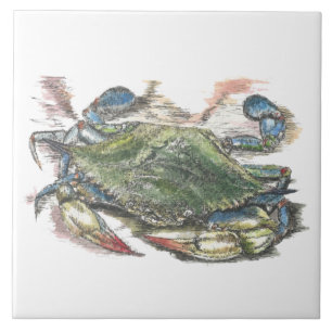 Carreau Crabe bleu