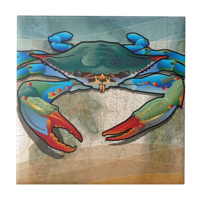 Carreau Crabe bleu (Devant)