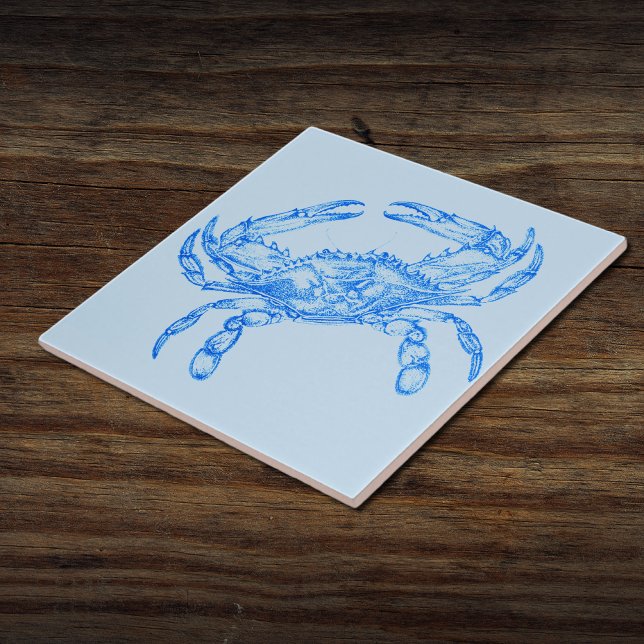 Carreau crabe bleu vintage (Créateur téléchargé)