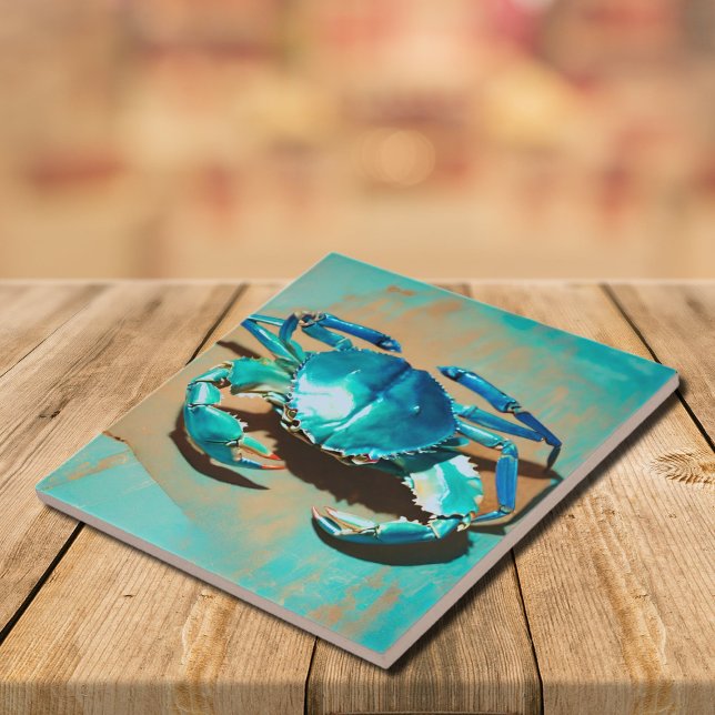Carreau crabe bleu vintage (Créateur téléchargé)