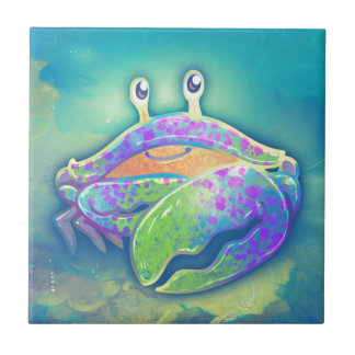 Carreau Crabe de sourire mignon