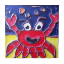 Crabe J.Titchenal de Luau Larry de tuile d'île de