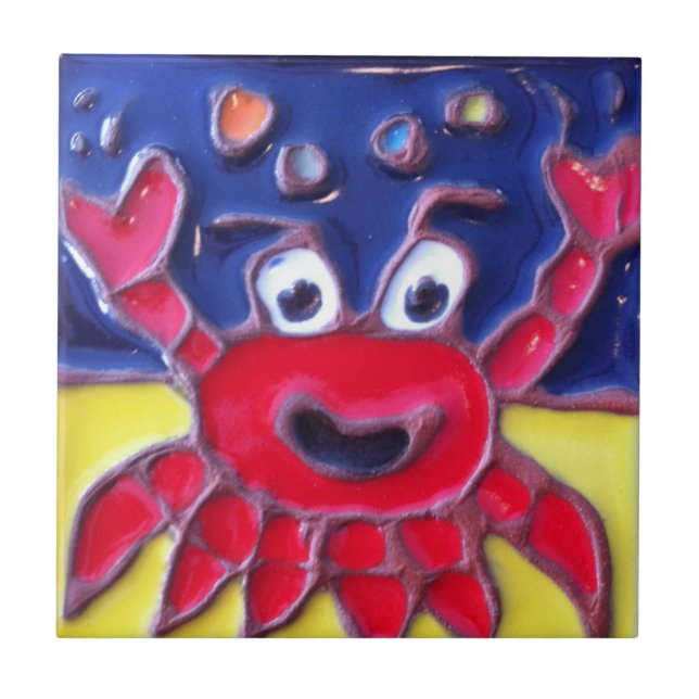 Carreau Crabe J.Titchenal de Luau Larry de tuile d'île de (Devant)