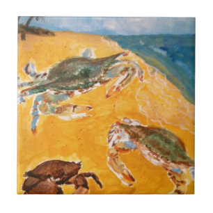 Carreau Crabes sur la plage