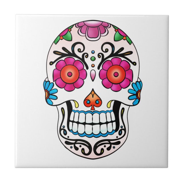 Carreau Crâne à sucre - Jour des Morts, Tatouage, Mexique (Devant)