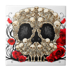 Carreau Crâne de sucre - conception de tatouage