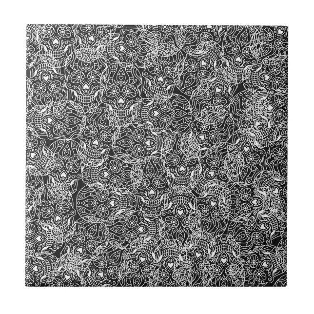 Carreau Crânes à sucre blanc    (Devant)