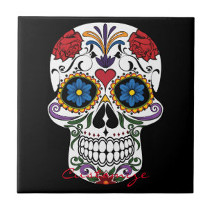 Carreau Crânes humaines décorées Art Thunder_Cove
