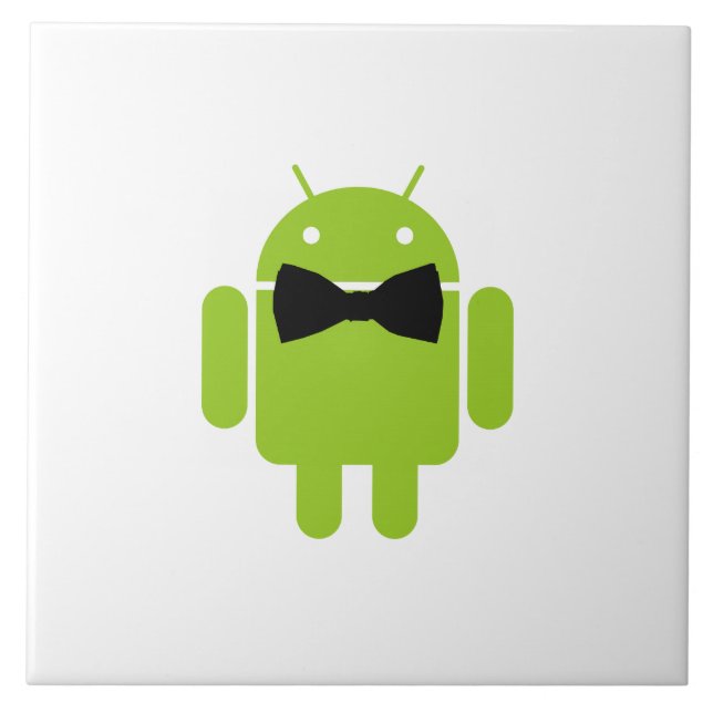 Carreau Cravate Formelle Bow Android Robot Icon (Devant)