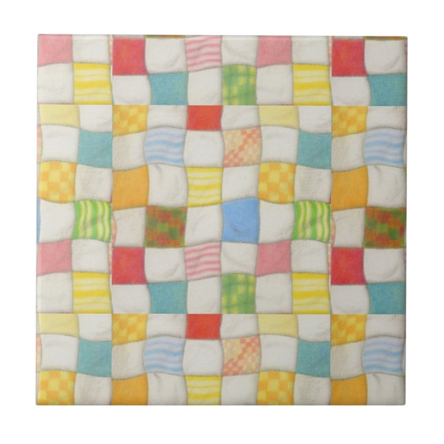 Carreau CRAZY QUILT 4,25" Carré Carrelage en céramique (Devant)