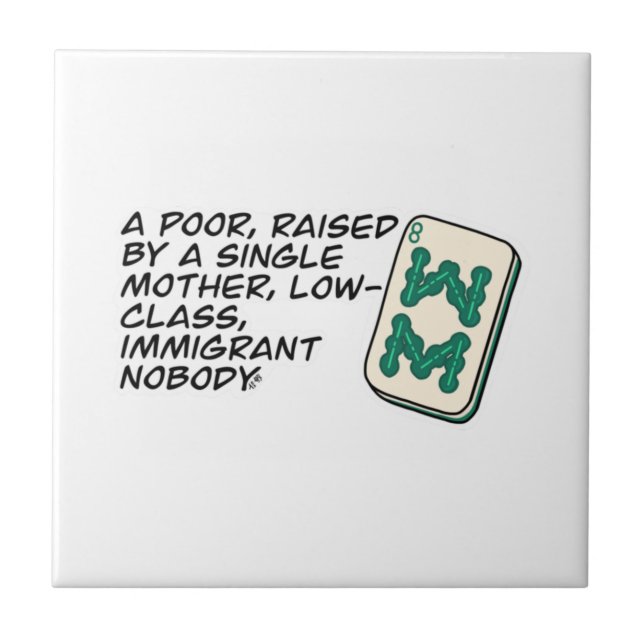 Carreau Crazy Rich Asians Mahjong scène citation Classic (Devant)