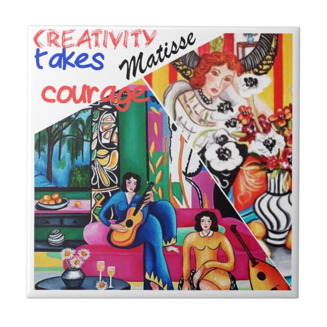 Carreau Créativité de collage de peinture de Matisse (Devant)