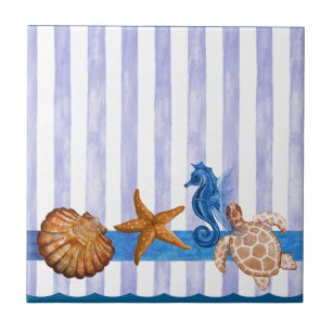 Carreau Créatures nautiques de mer