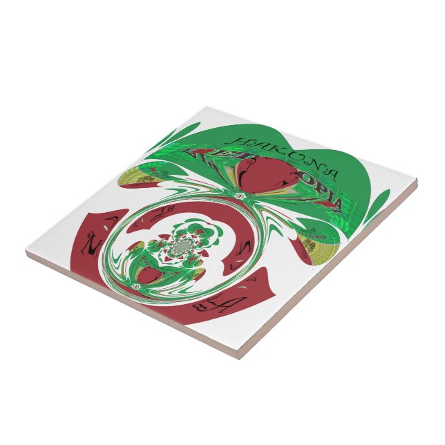 Carreau Créez votre propre J'aime Belle Ethiopie (Côté)