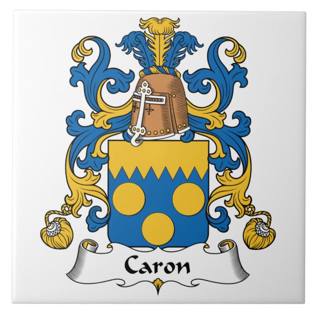 Carreau Crête de famille de Caron (Devant)