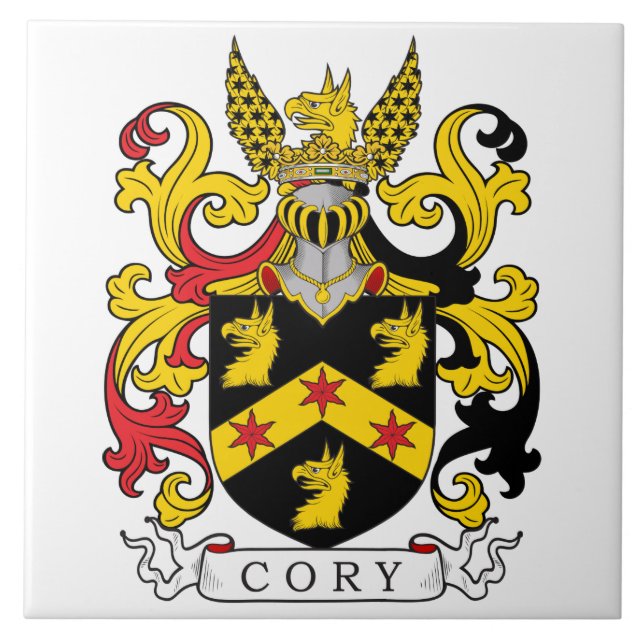 Carreau Crête de famille de Cory (irlandaise) (Devant)