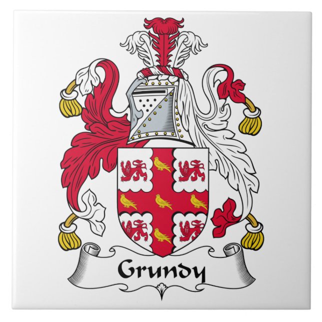 Carreau Crête de famille de Grundy (Devant)