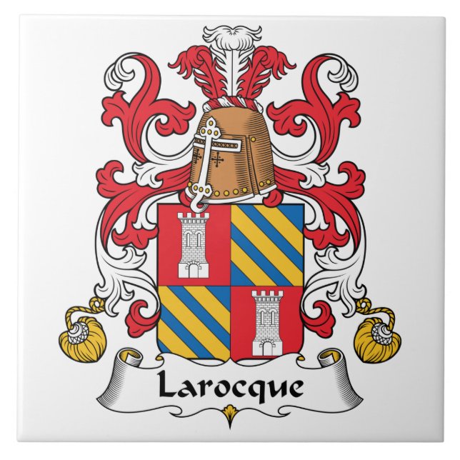 Carreau Crête de famille de Larocque (Devant)