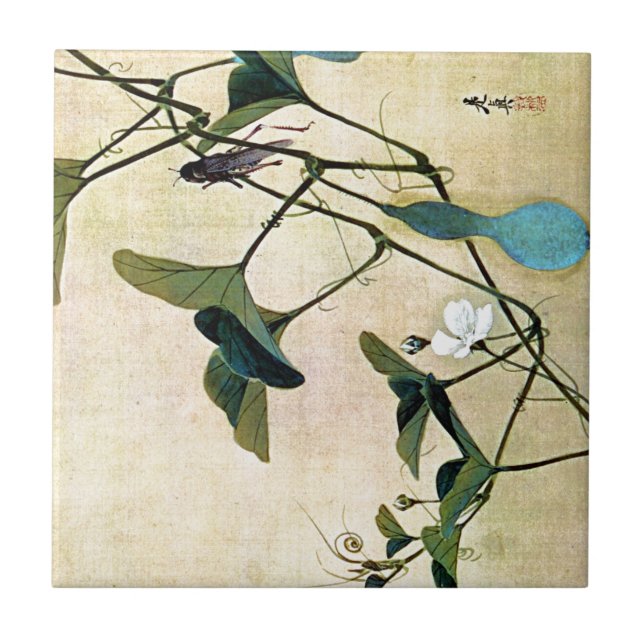 Carreau Cricket sur un art japonais Ukiyo-E de bois de (Devant)
