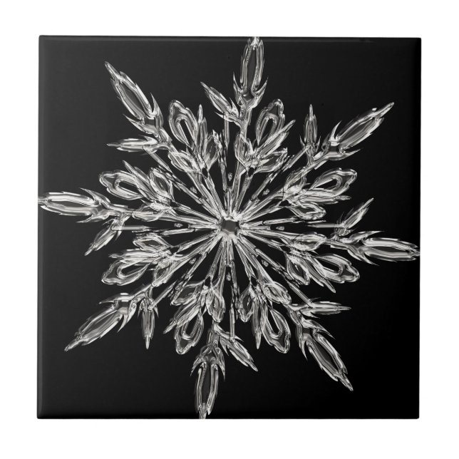 Carreau Cristal glacé noir (Devant)