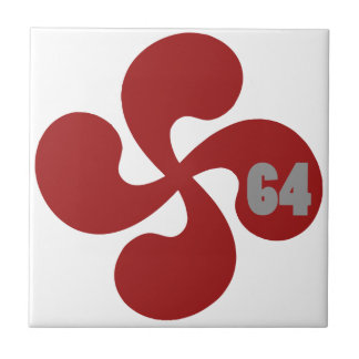 Carreau Croix basque rouge 64 Lauburu