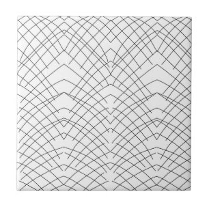 Carreau Croquis blanc noir Abstrait