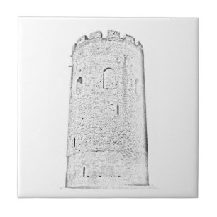 Carreau Croquis sur l'architecture de la vieille tour