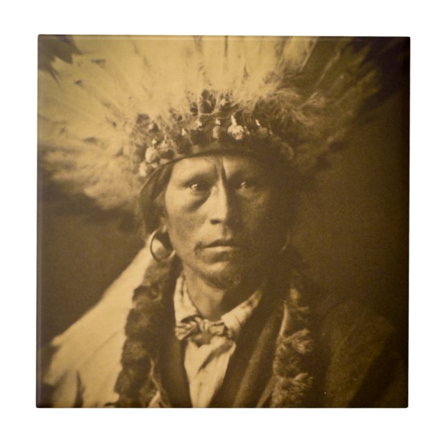 Carreau Cru de Garfield Jicarilla de chef indien d'Apache (Devant)