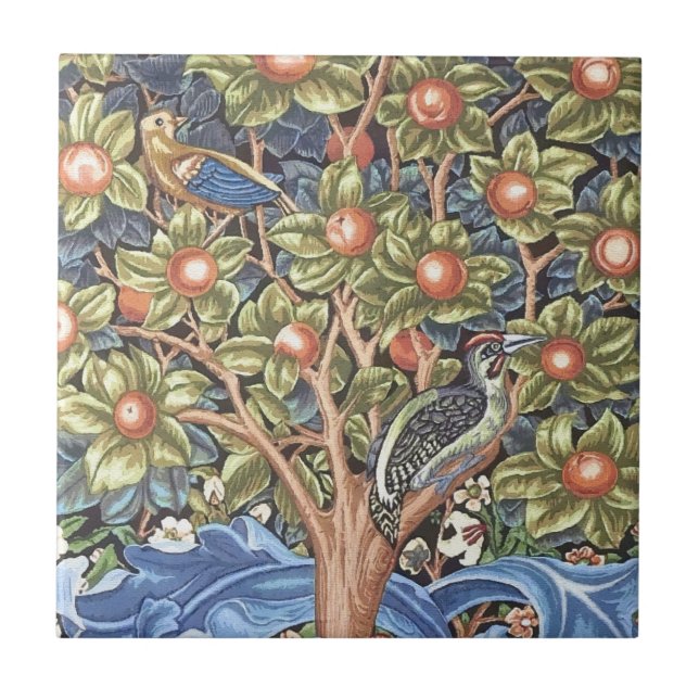 Carreau Cru floral de tapisserie de pivert de William (Devant)