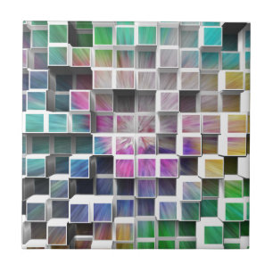 Carreau Cubes 3D colorés 1