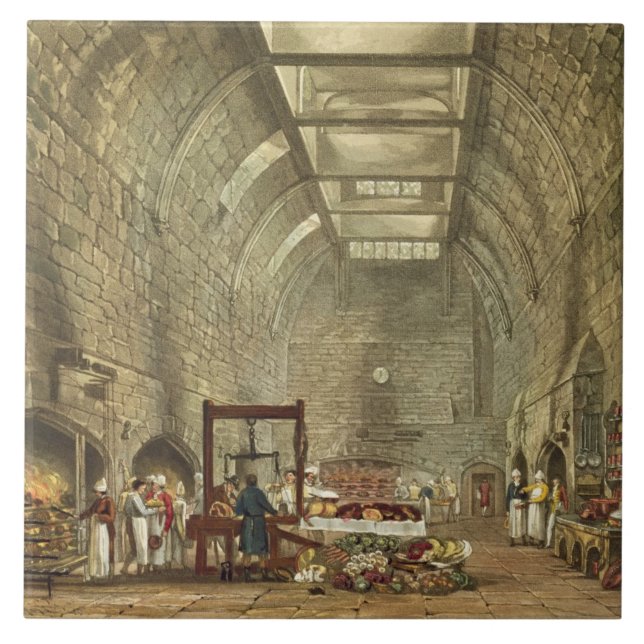 Carreau Cuisine antique, château de Windsor, gravé par (Devant)