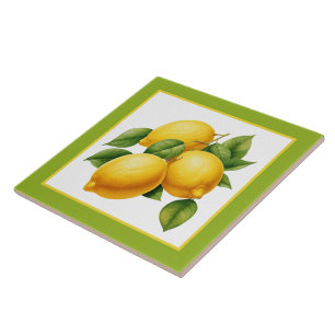 Carreau Cuisine citron mignonne amateurs aquarelle