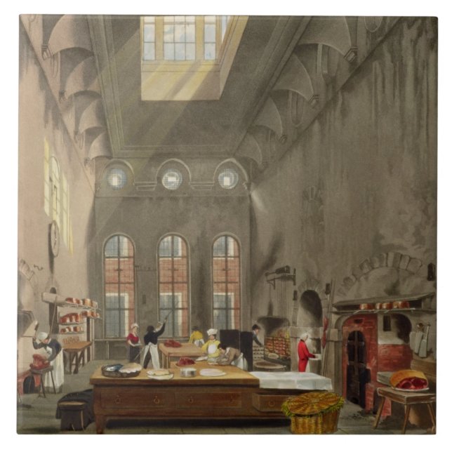 Carreau Cuisine, le palais de St James, gravé par William (Devant)
