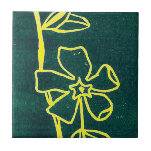 Carreau Cuisine "Vert Vinca Jaune" Jardin Carrelage cérami