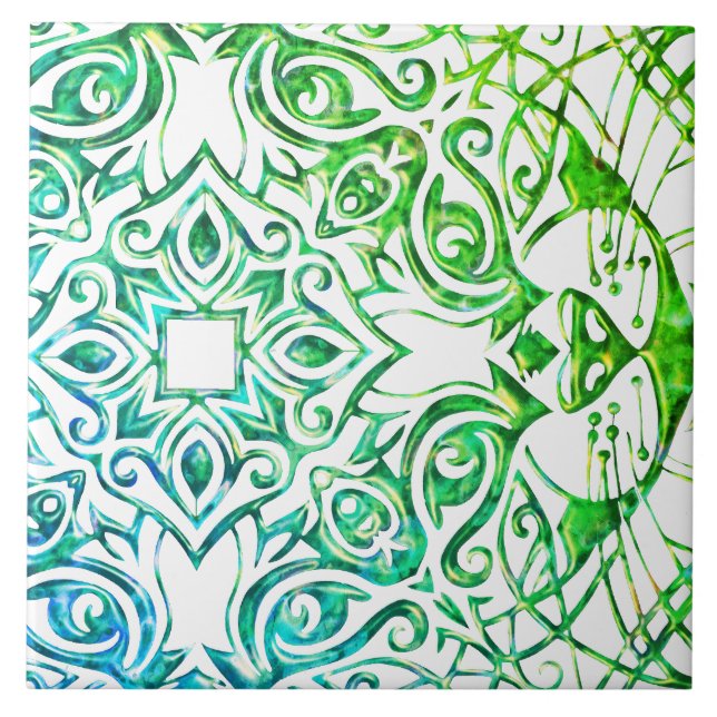 Carreau Cuivre métallique Look Chat Art Cool Mandala Céram (Devant)