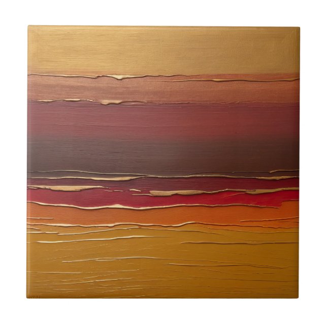 Carreau cuivre muet, ocre doré, marsala, orange, bronze (Devant)